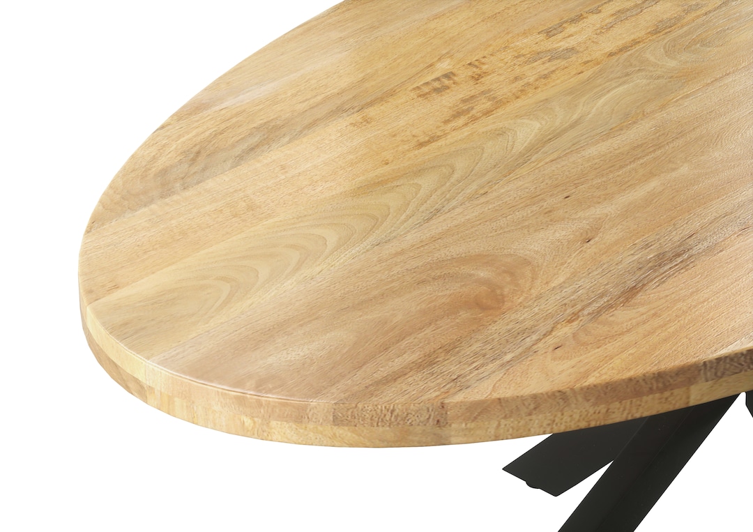 PHILL HILL Esstisch LEWIS 220 x 100 x 77 cm Mango massiv/schwarz