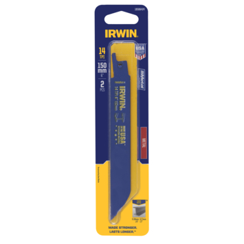 Irwin reciprozaagblad vertanding 14T voor metaal - 2 stuks - 150 mm