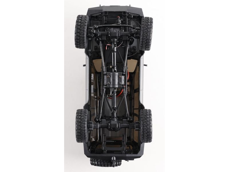 FMS Scale Crawler FCX18 Toyota LC80 Grau, RTR, 1:18 Mini Rock Crawler mit detaillierter Toyota Landcruiser Karosserie und 2-Gang Getriebe