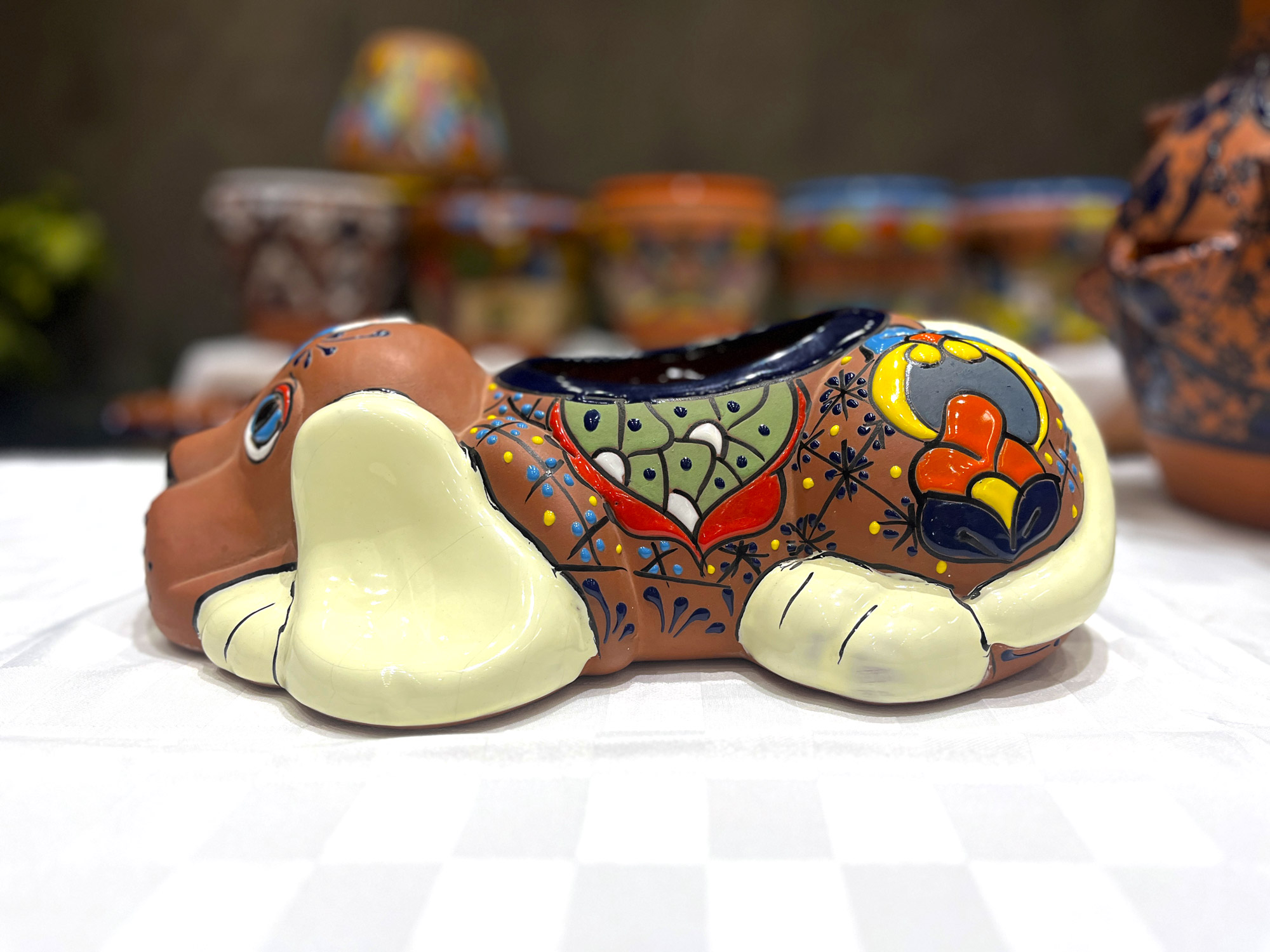 Pflanztopf 'Dackel-Puppy', multicolor, B 37 cm, L 25 cm, H 12 cm günstig bestellen