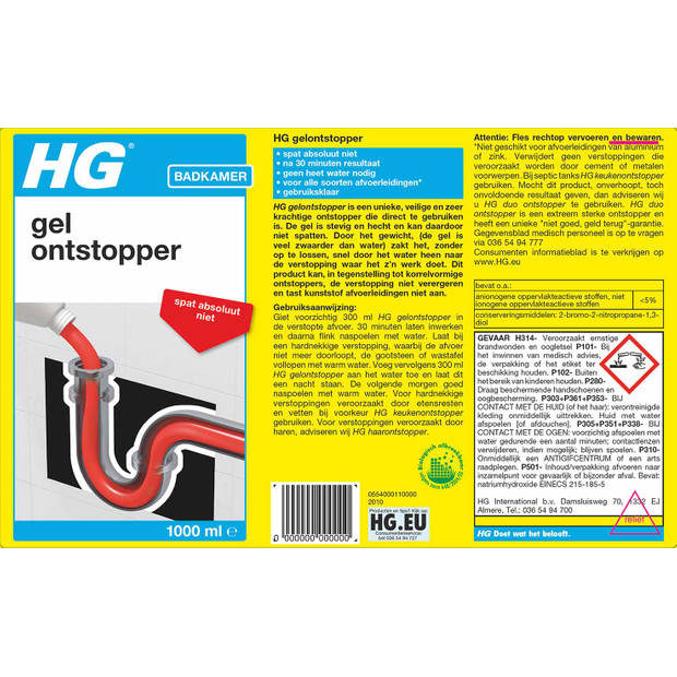 HG gelontstopper 1 L