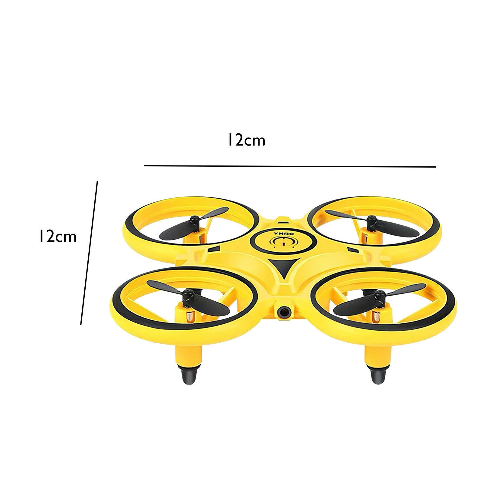 Mini Drohne USB Quadrocopter LED Spielzeug mit Hand Gestensteuerung / Controller - Gelb