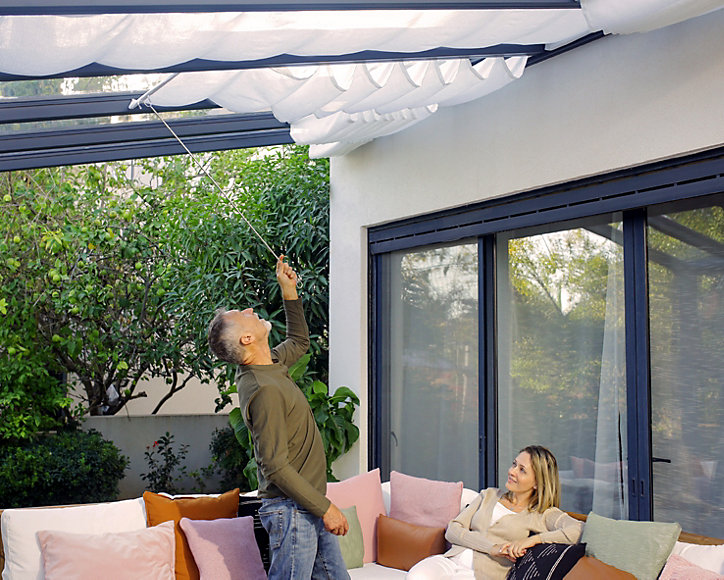 Stores de toit pour pergola Stockholm Canopia 3.4 x 7.4m
