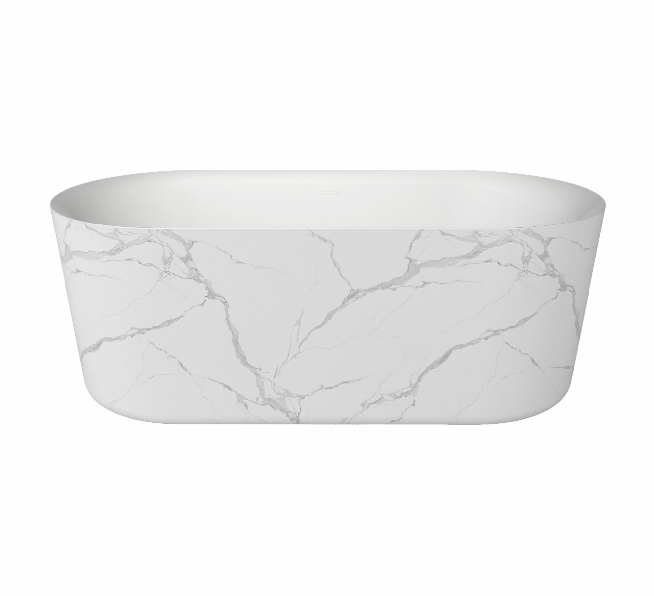 Best Design Bianco marmer vrijstaand bad 179x85cm wit mat