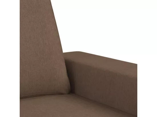 Canapé à 3 places Marron 180 cm Tissu