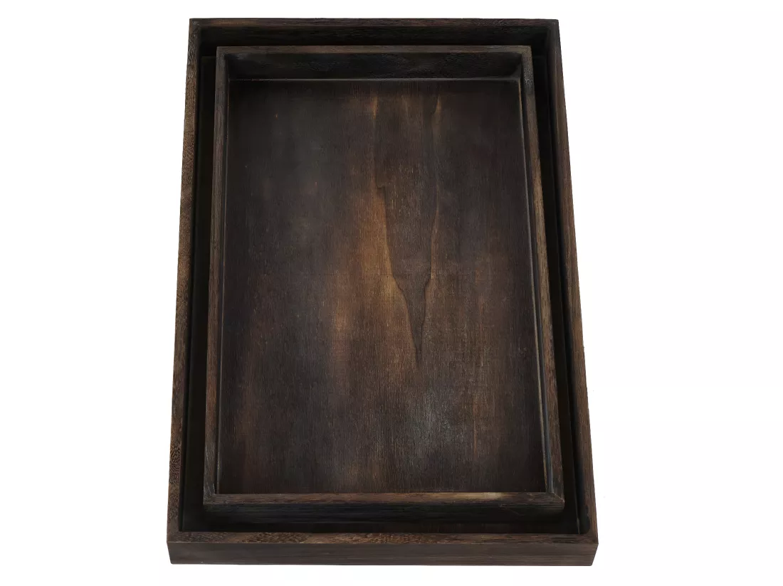 Lot de 2 plateaux bois marron 42 x 27 x 4 cm 04_0002973
