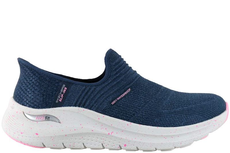 SKECHERS ARCH FIT 2.0-RIGHT AS RAIN BLUE SLIP-INS