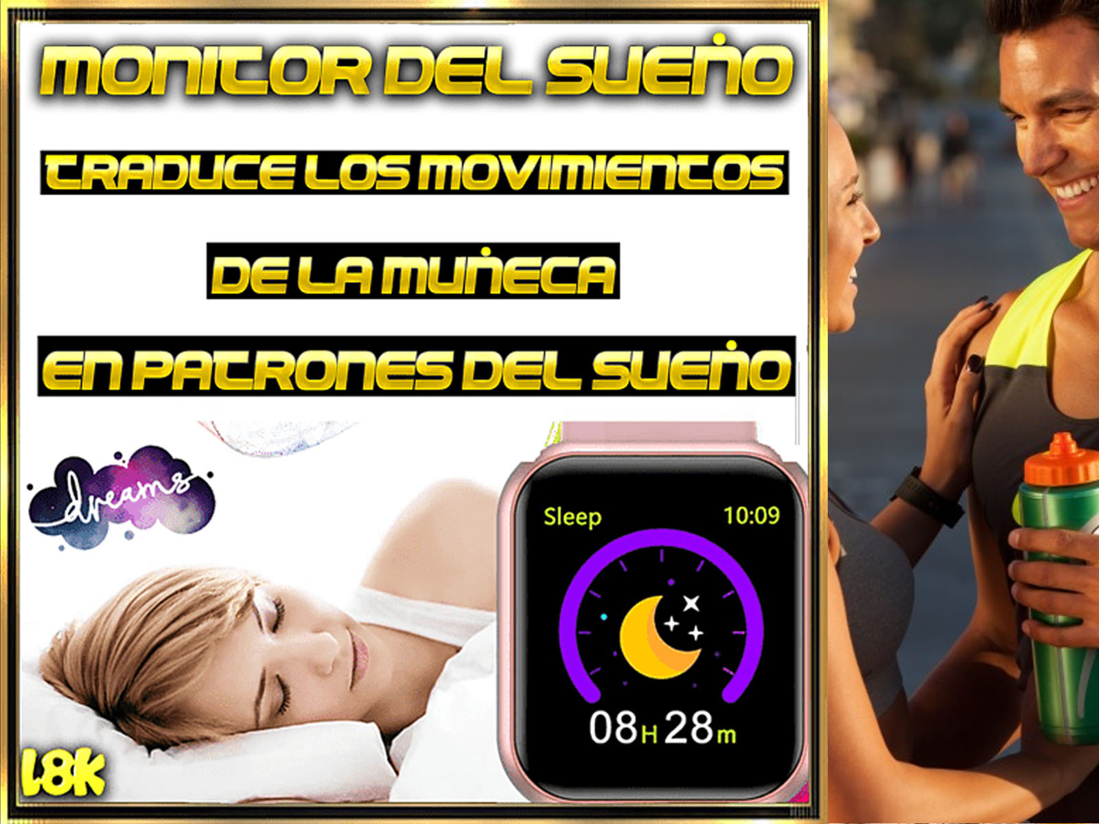 Relógio Esportivo Running Pulsometer Bluetooth 5.0 Klack Compatível com iPhone Samsung Huawei Xiaomi