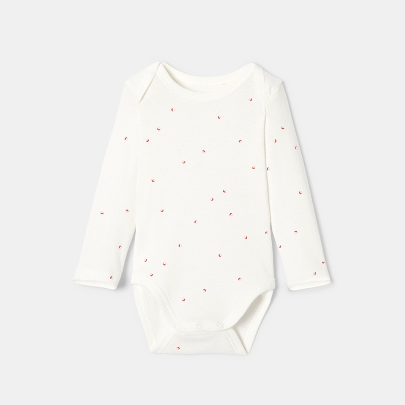 Lot de 3 bodies manches longues en coton bio rose mixte Absorba