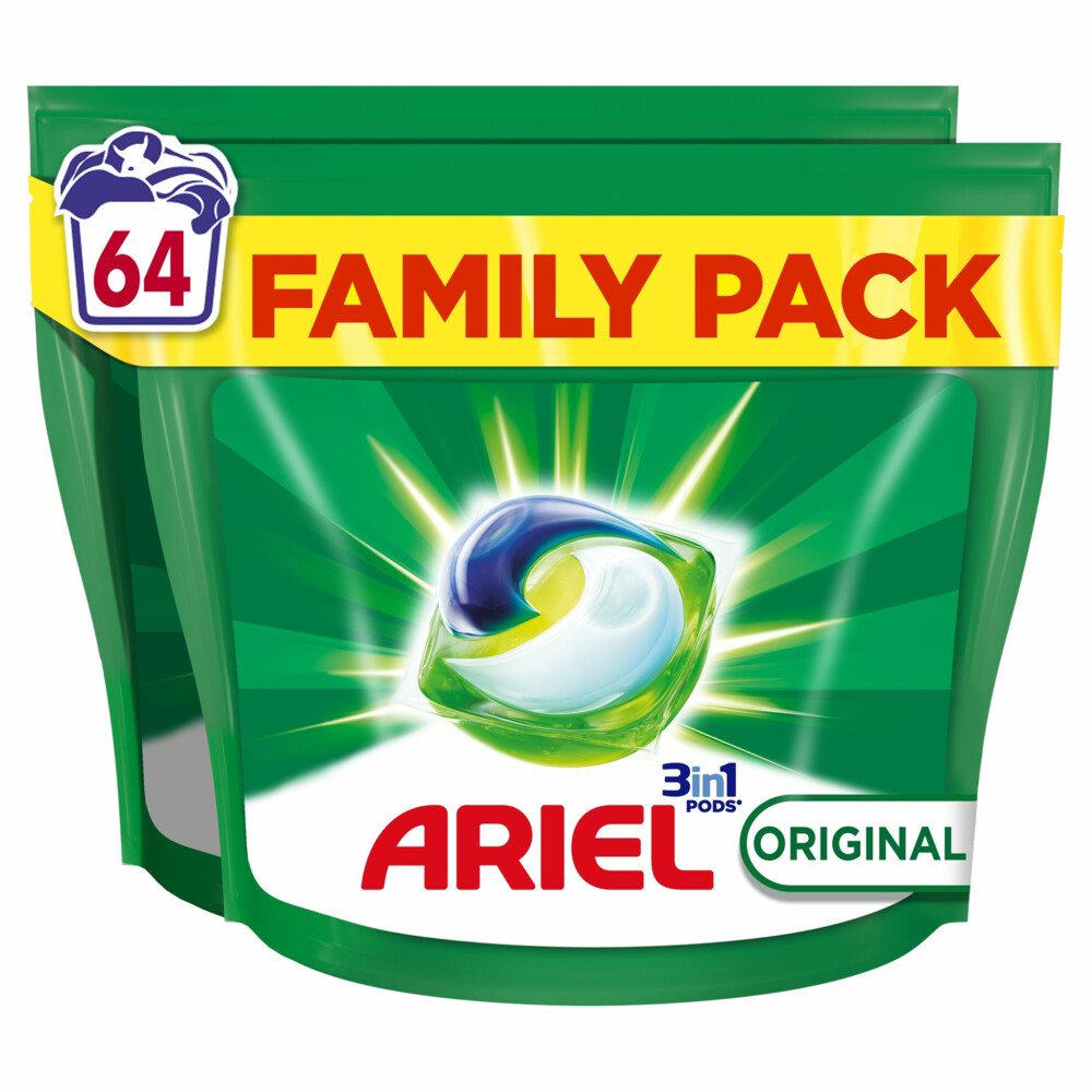 Ariel 3in1 Wasmiddel Pods Original64 stuks