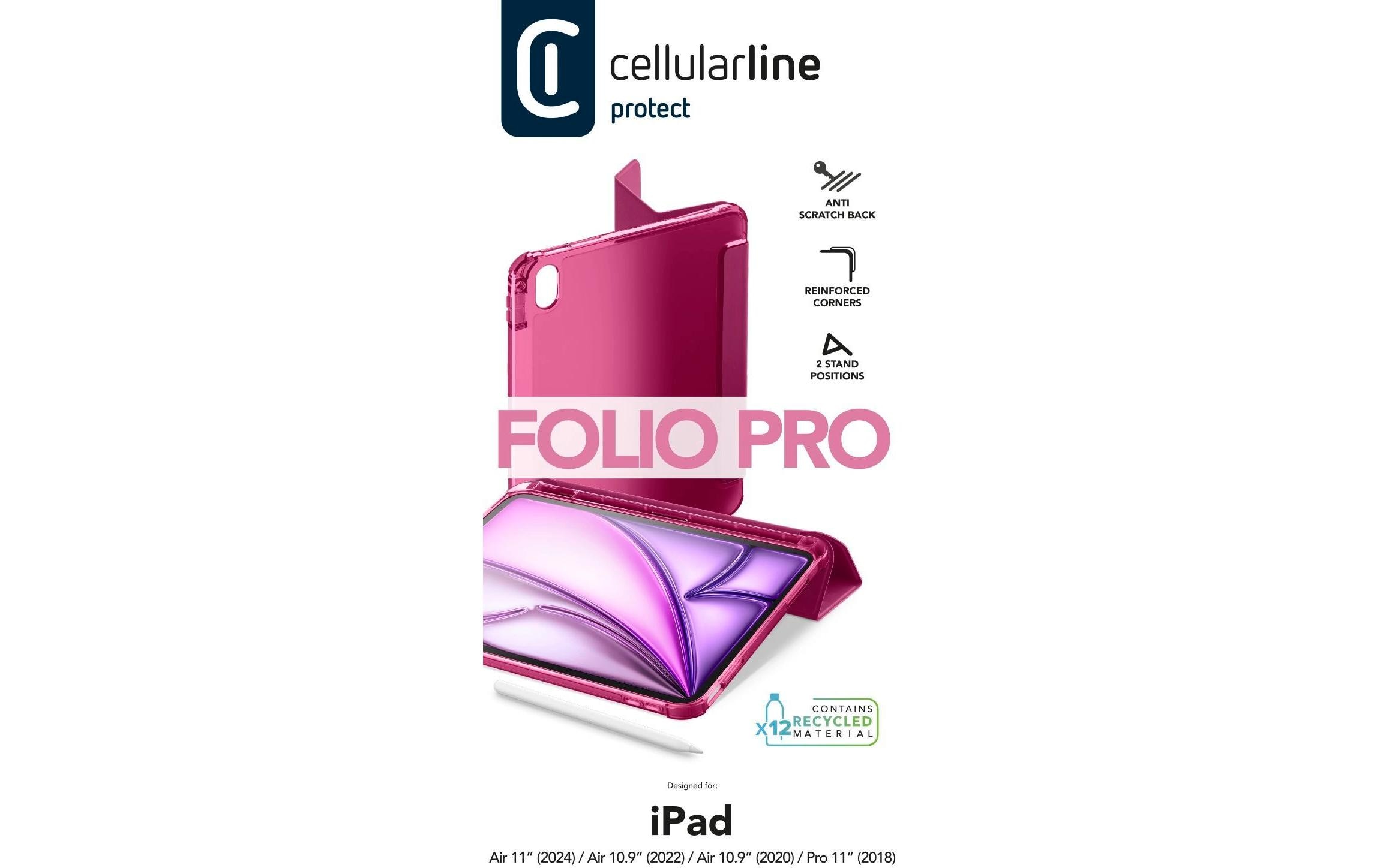 Tablet Book Cover Folio Pro PinkUltradünne Tablet-Hülle mit Standfunktion für Apple iPad Air 11
