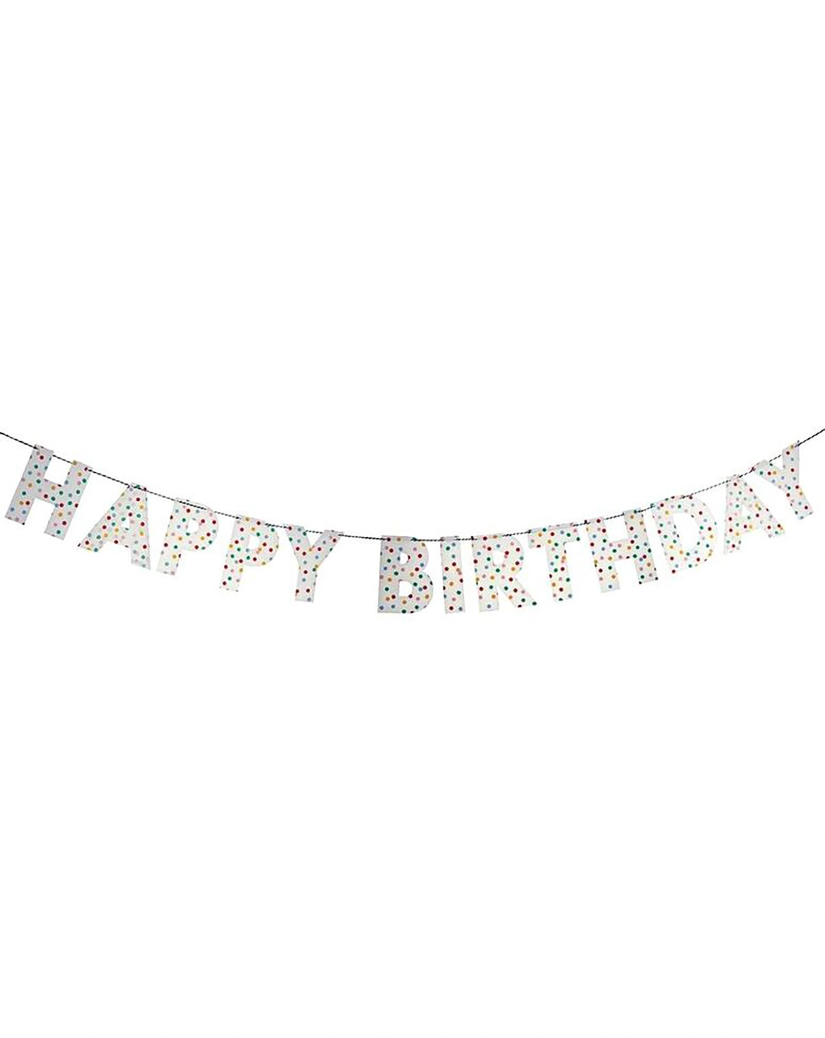 Girlande HAPPY BIRTHDAY gepunktet in bunt