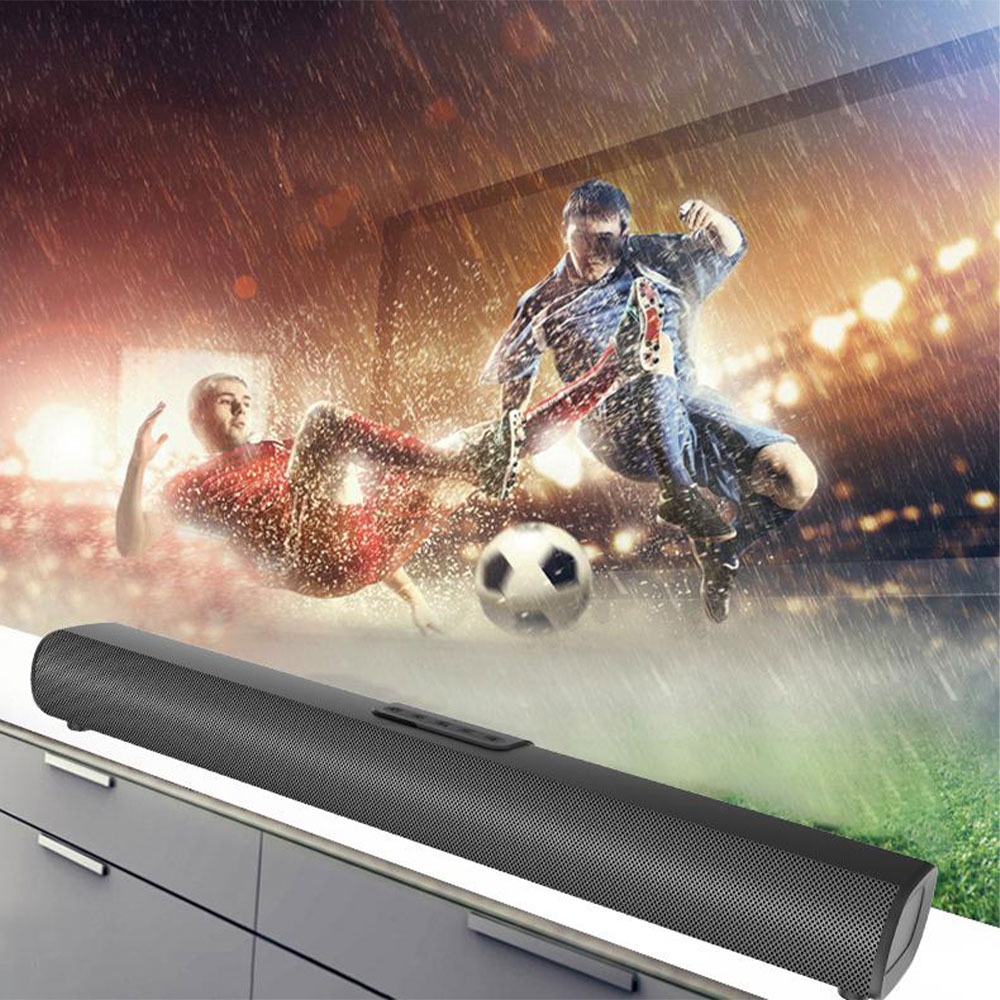(50W) S20L Bluetooth 5.0 Stereo Soundbar Heimkino TV Lautsprecher / USB / Aux-In / Coax-In / HDMI   Fernbedienung - Schwarz