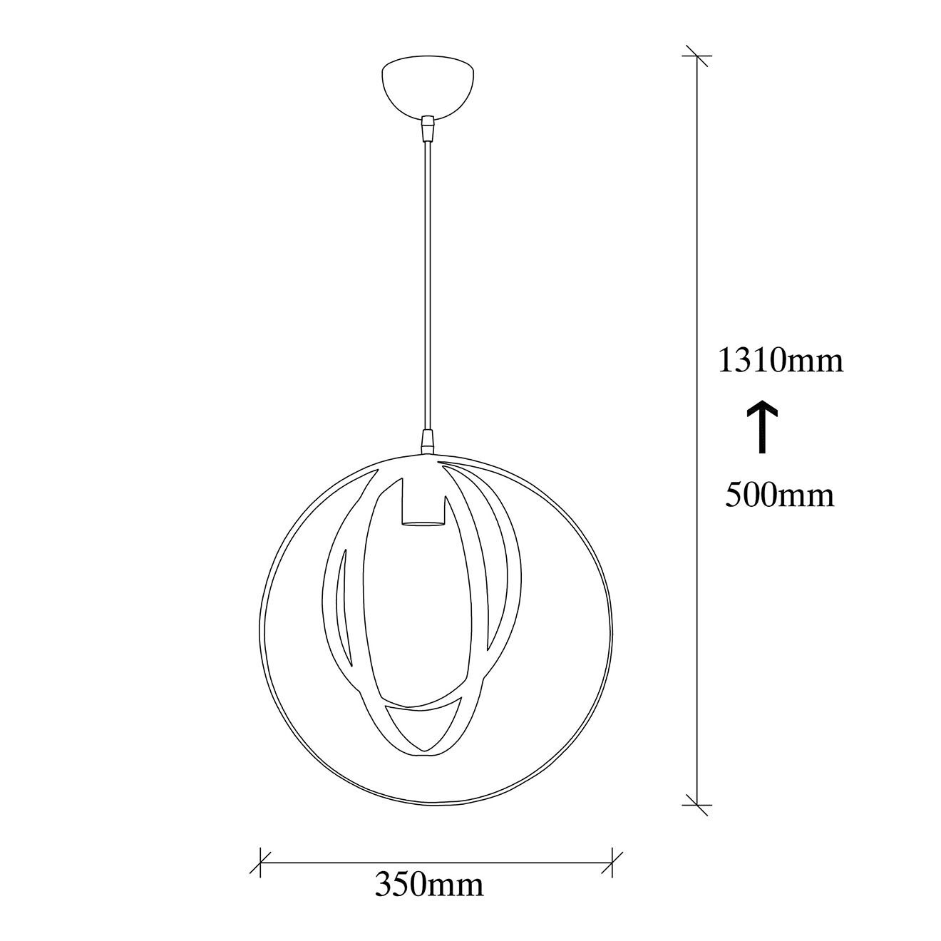 Opviq Suspension Vaveyla noire  -  D. 35xh.131 cm