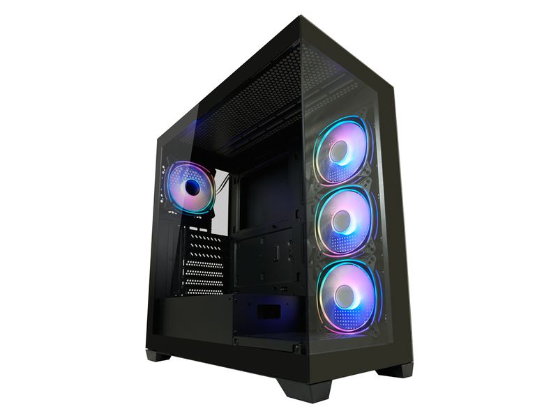 LC-Power PC-Gehäuse LC-715B-ON Schwarz Mid-Tower Gehäuse mit ARGB-Beleuchtung
