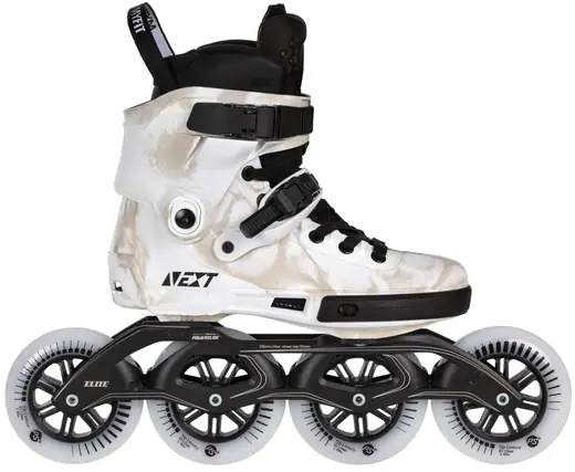 Powerslide Next Marble Hvid 110 Inliners - Rulleskøjter Freeskate