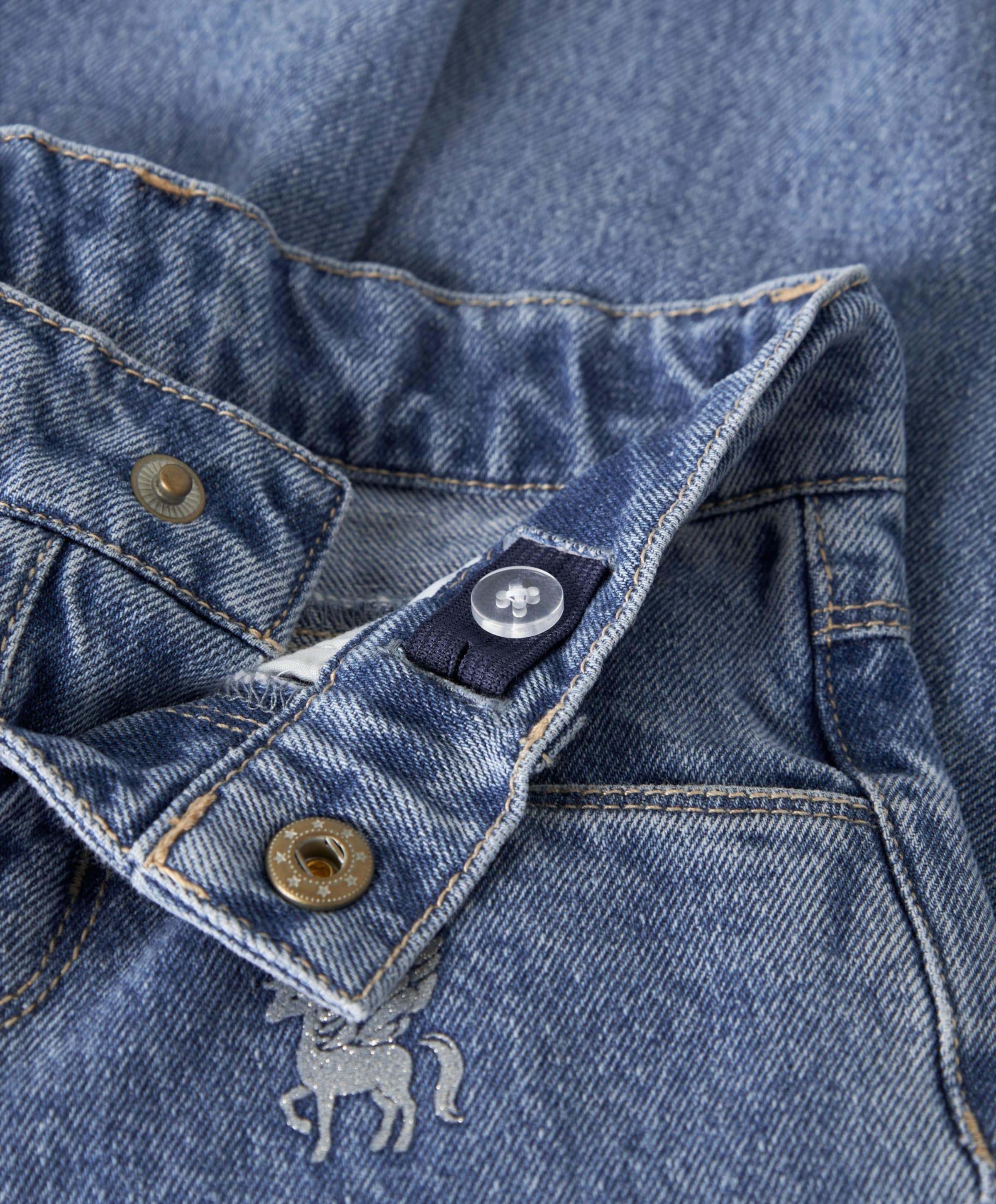 Name it NMFBELLA BARREL GLITTER 4577- meisjes jeans blauw