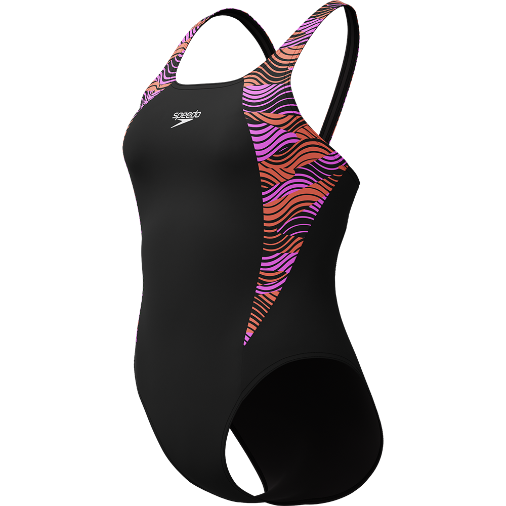 Speedo HyperBoom Splice Muscleback Badeanzug Damen neon violet