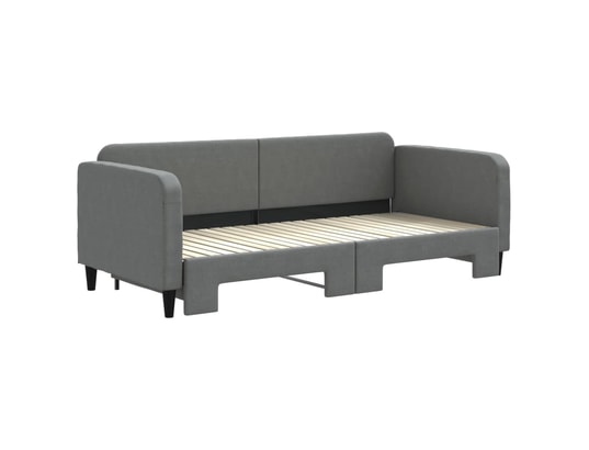VIDAXL - Lit de jour avec lit gigogne gris foncé 90x200 cm tissu
