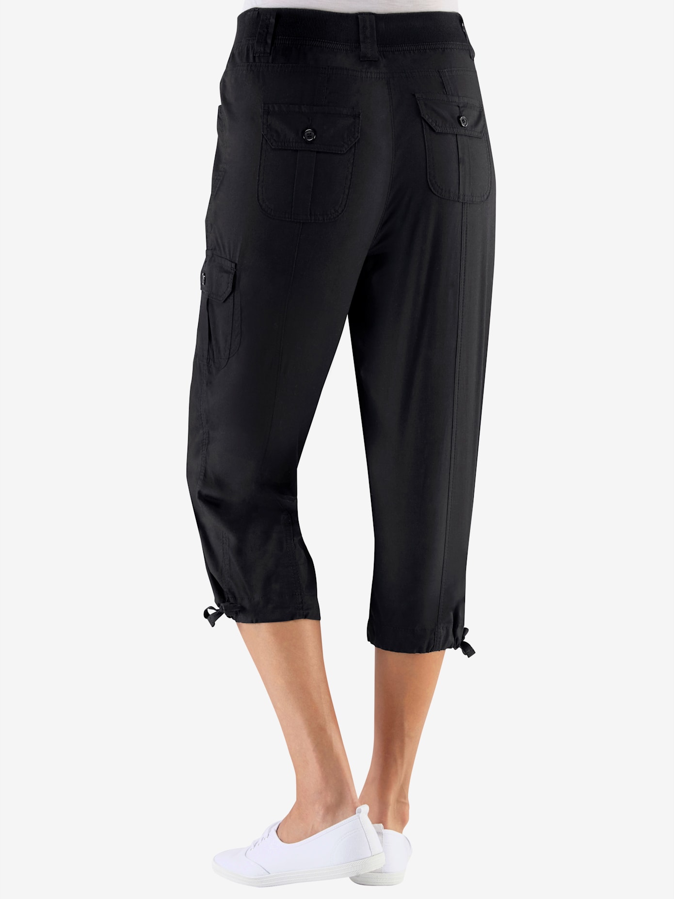 Corsaire sportif ceinture élastique cotelée