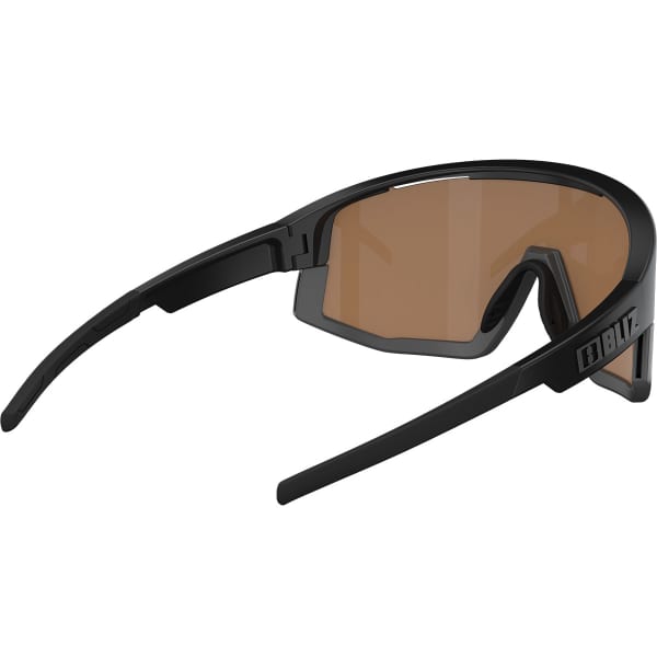 Lunette vélo BLIZ FUSION SMALL MATT BLACK/NORDIC LIGHT CORAL/ORANGE W BLUE
