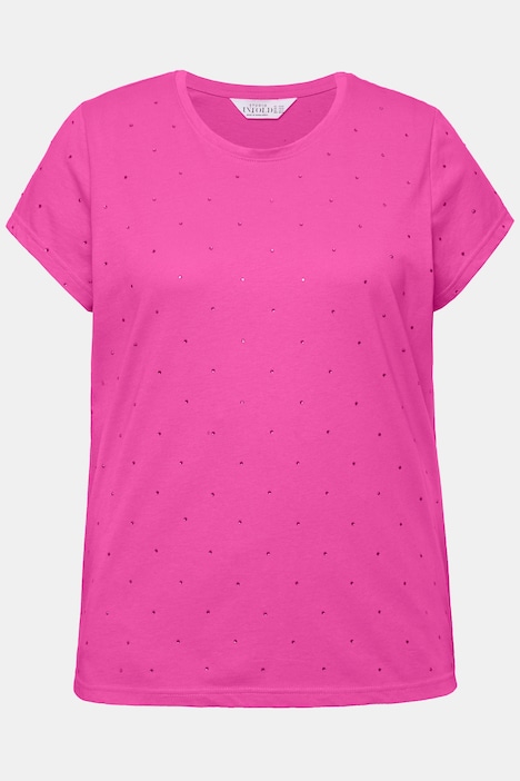 T-Shirt, Classic Shape, Glitzersteinchen
