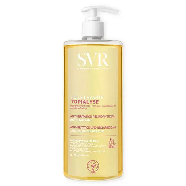 SVR Topialyse: Higiene e cuidados de rotina para pele atópica e sensível.