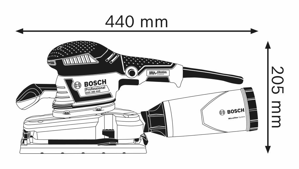 Bosch GSS 280 AVE Vlakschuurmachine - 0601292902