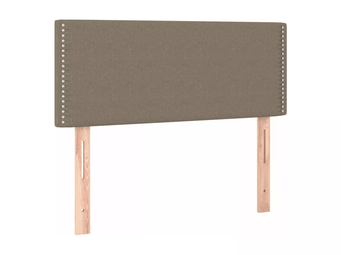 Sommier tapissier avec matelas et LED Taupe 90x190 cm Tissu