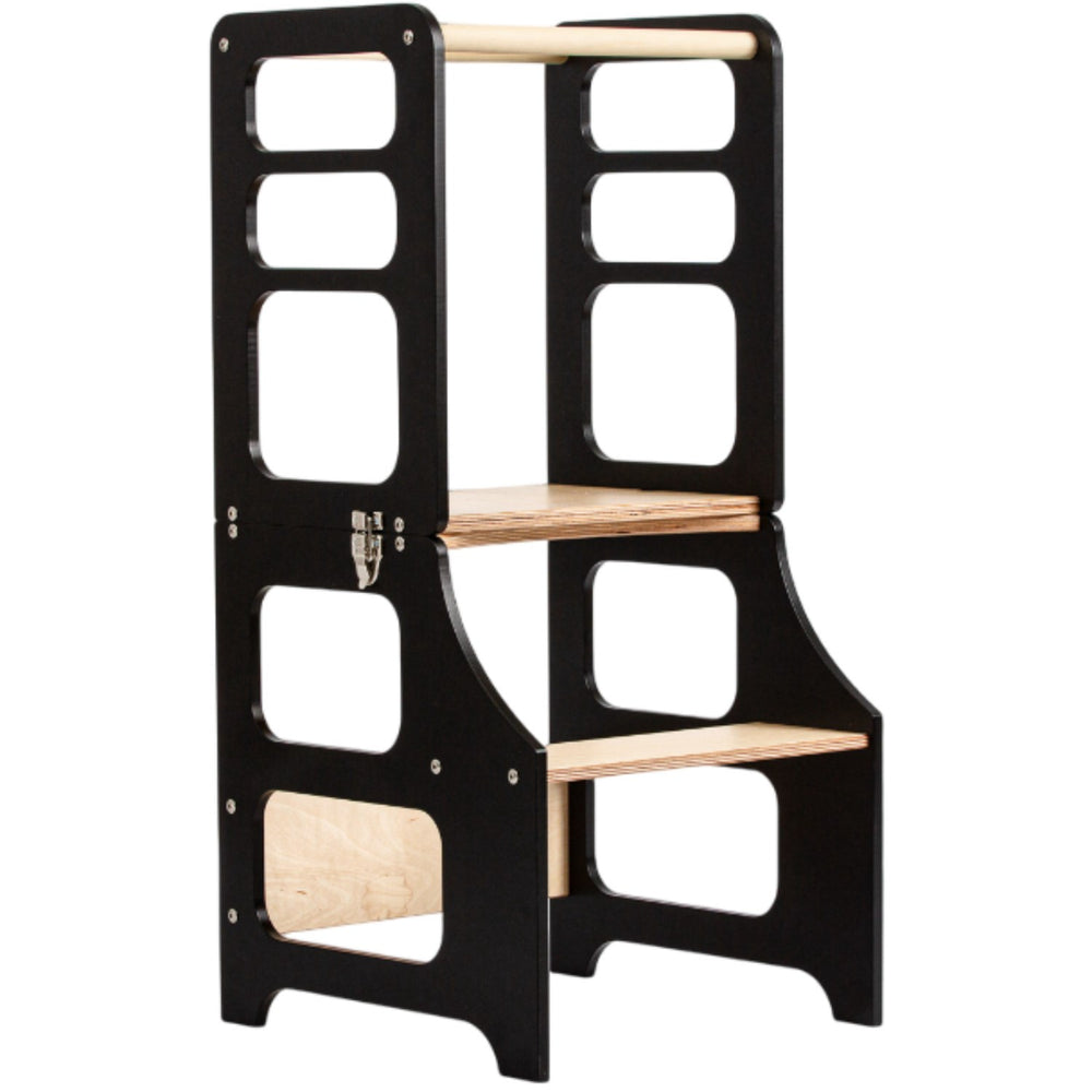 Køb Duck Woodworks Foldbart Læringstårn Black