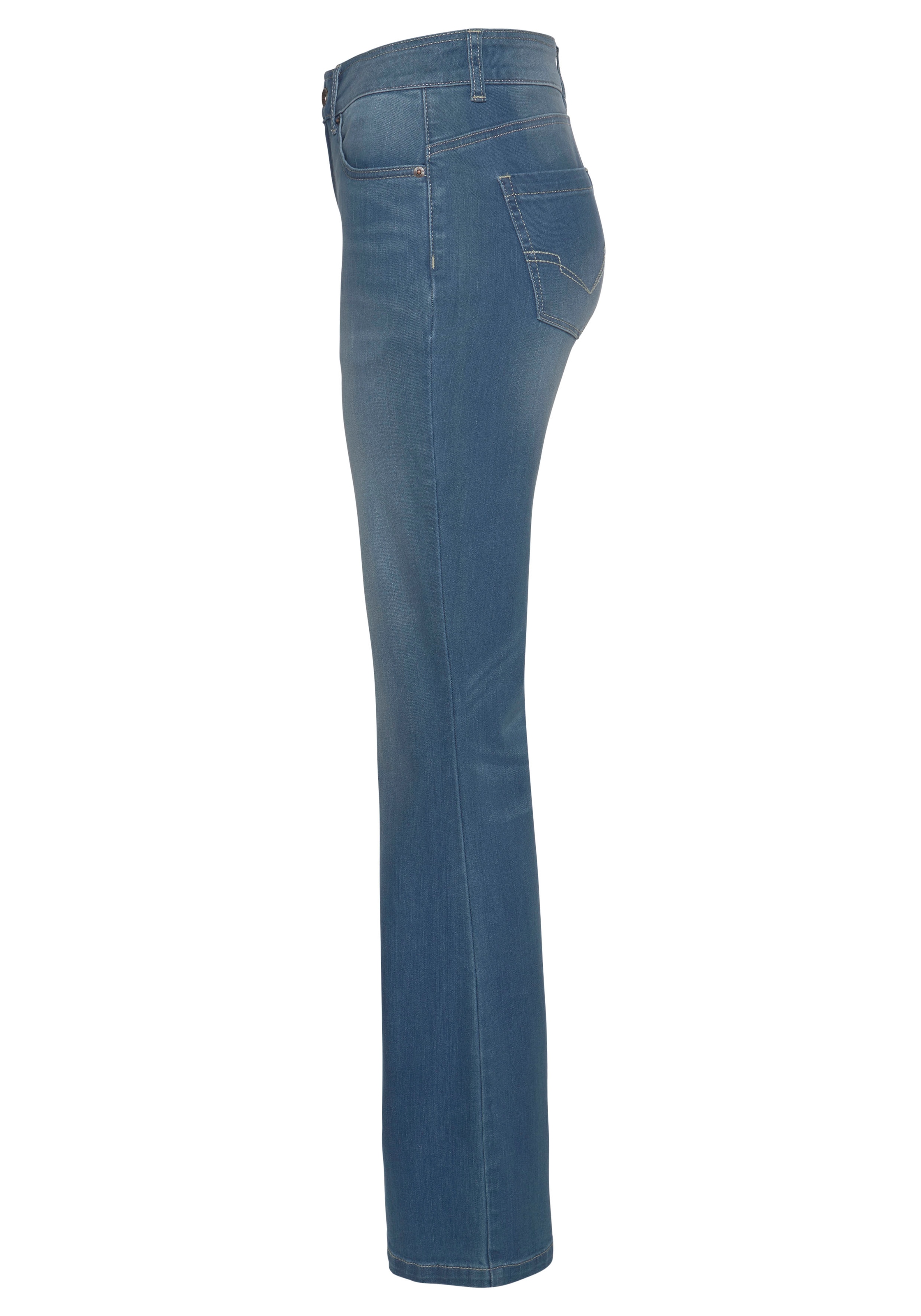 H.I.S Bootcut-Jeans »High-Waist« hohe Taille,  Bootcut,  mit Used-Effekten,  auch in Langgrössen