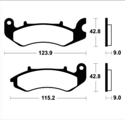 Plaquettes de freins Tecnium scooter organique - ME468