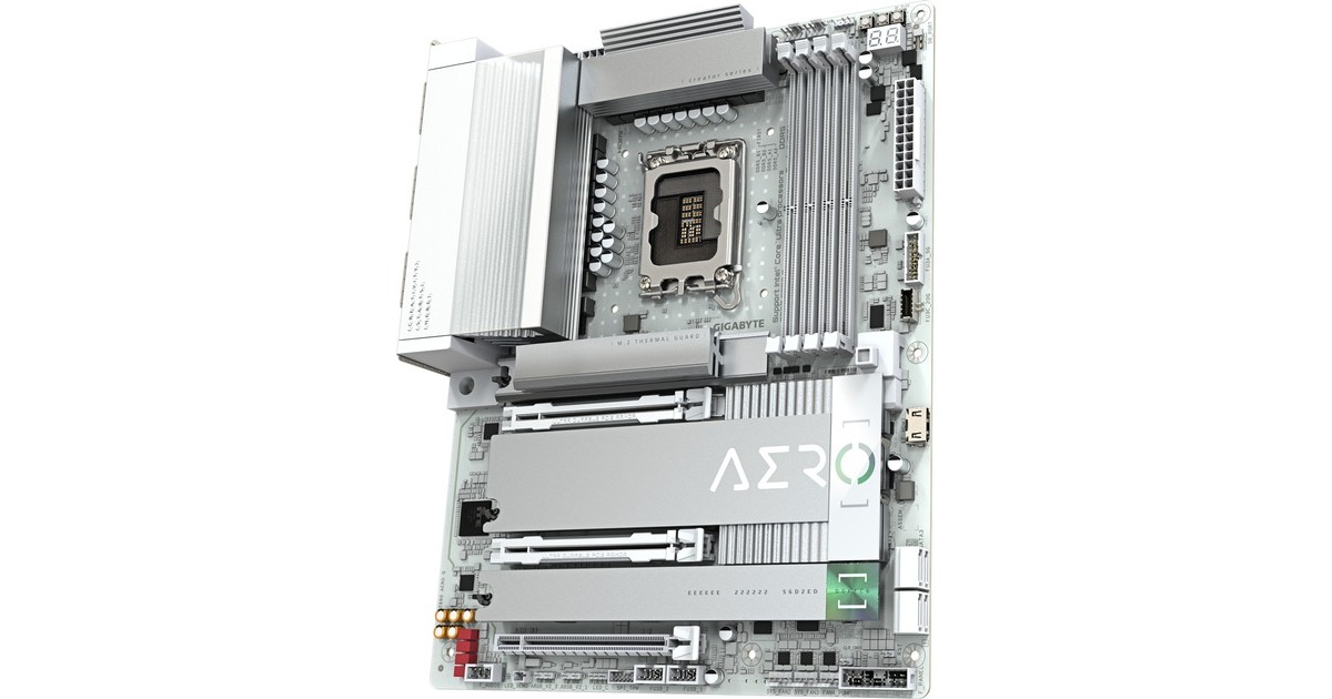 GIGABYTEZ890 AERO G socket 1851 moederbord  (RAID, 2x 2.5Gb-LAN, Wi-Fi 7, BT, Sound, ATX)