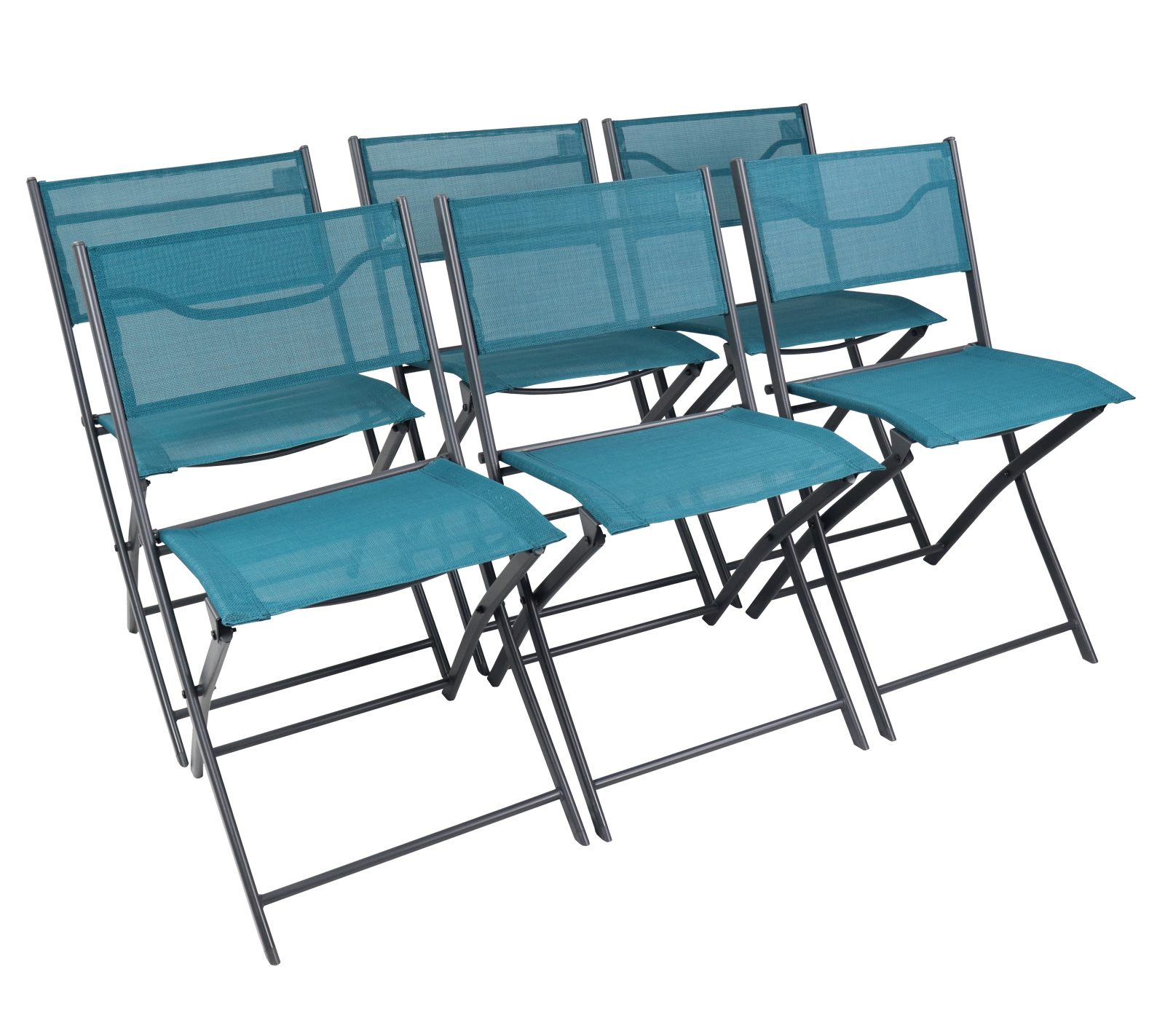 6er-Set Klappstuhl SUMILA - türkis - 79 cm