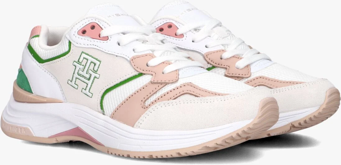 TOMMY HILFIGER witte tommy hilfiger lage sneakers modern prep runner