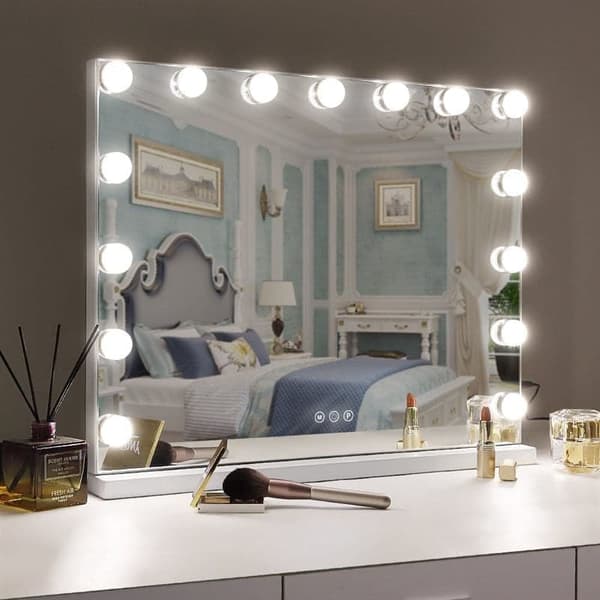 UNIQ Vanity XL Hollywood Spegel med 15 LED- &touch-funktion