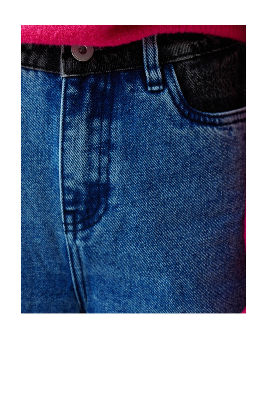 Shoeby high waist straight leg jeans donkerblauw