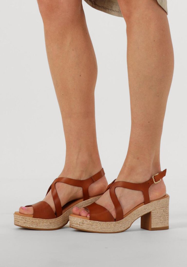 cognac stefano lauran sandalen met hak 2505