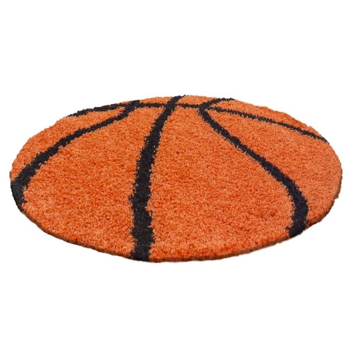 Rond Hoogpolig vloerkleed - Fun Oranje