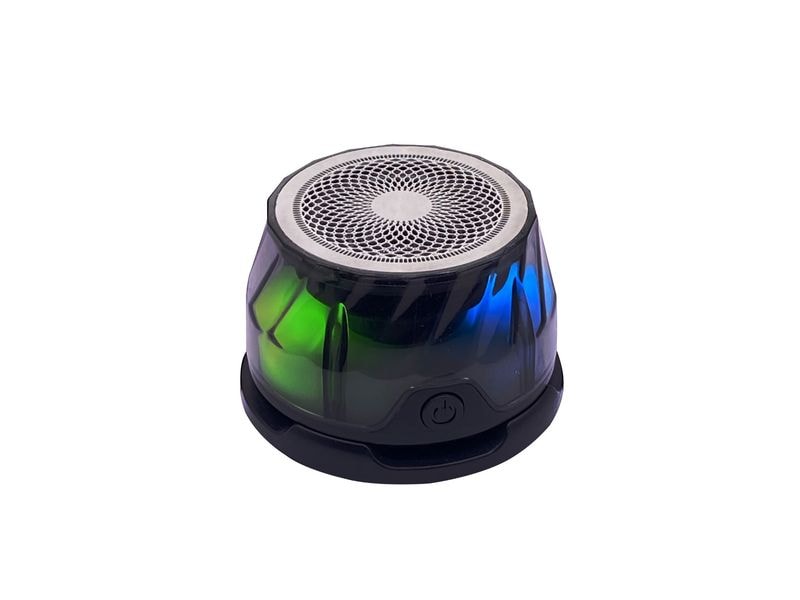 4smarts Bluetooth Lautsprecher SoundCharge MagSafe Schwarz Bluetooth Lautsprecher SoundCharge MagSafe-kompatibel, schwarz, Magnetische Befestigung, RGB Beleuchtung, Spritzwassergeschützt