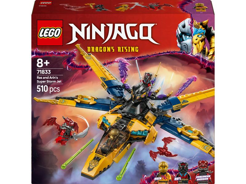 LEGO® Ninjago Ras und Arins Super-Sturmflieger 71833 Flieger mit abkoppelbarer Drohne und 3 Minifiguren