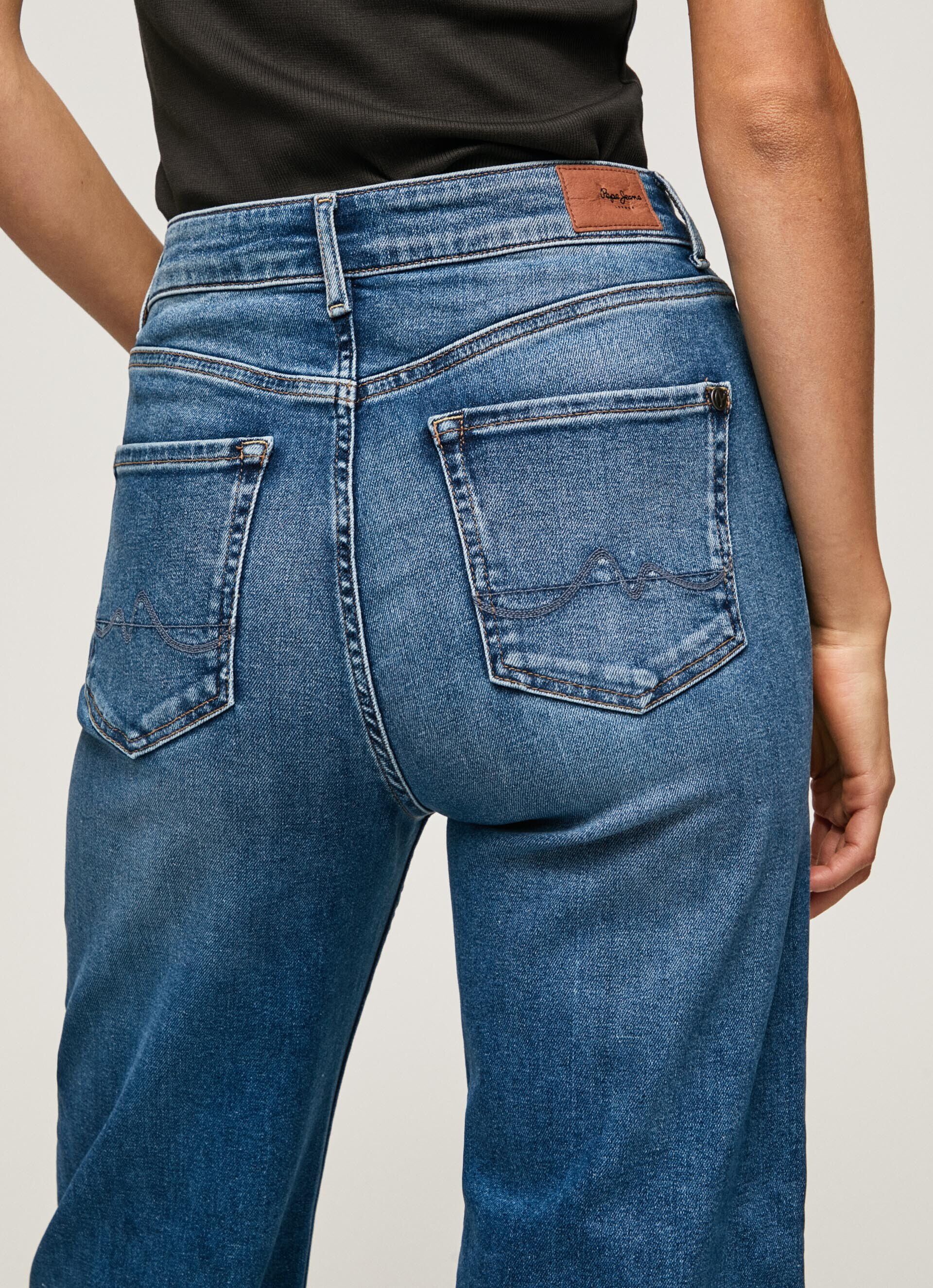 JEAN LEXA SKY FIT ANCHO TIRO ALTO - jeans