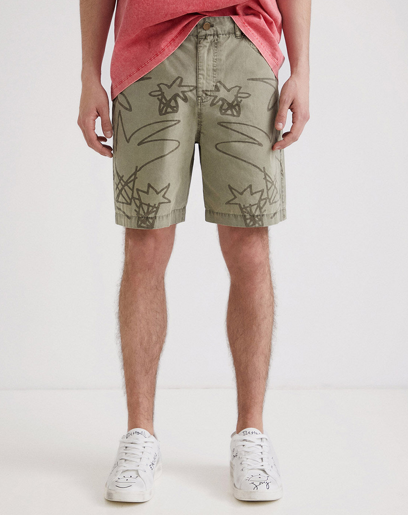 Desigual Short Mathis vert kaki