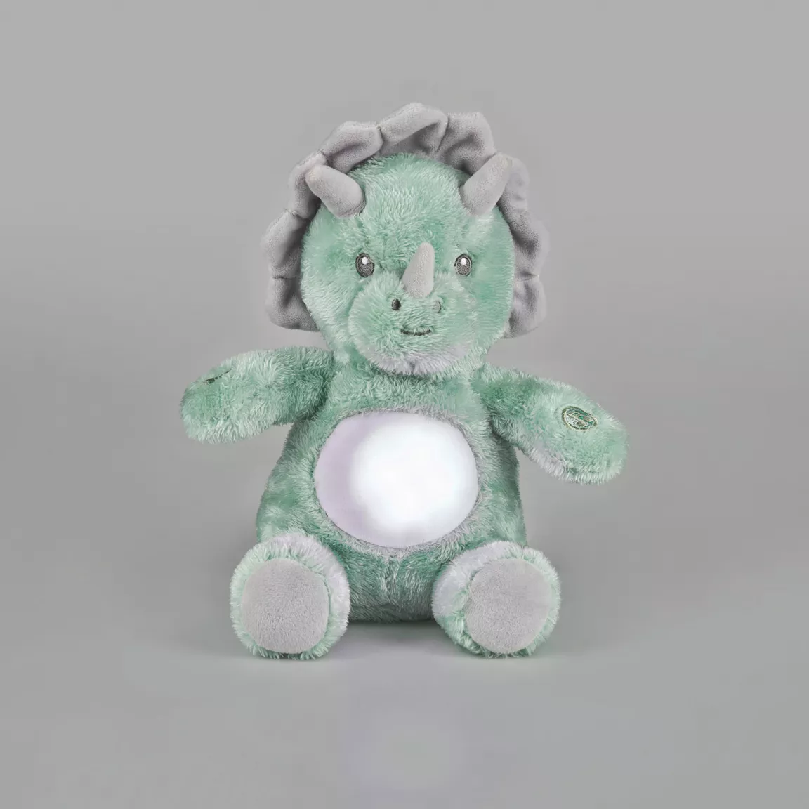 Peluche veilleuse et musicale bébé Dino Verte