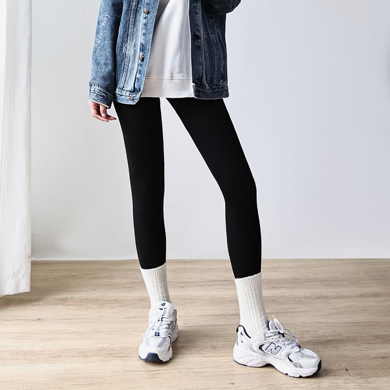 SHINSHIN - Hoge taille effen panty's / leggings