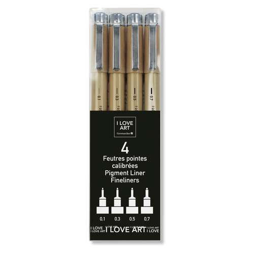 I LOVE ART Pigmentliner-Set