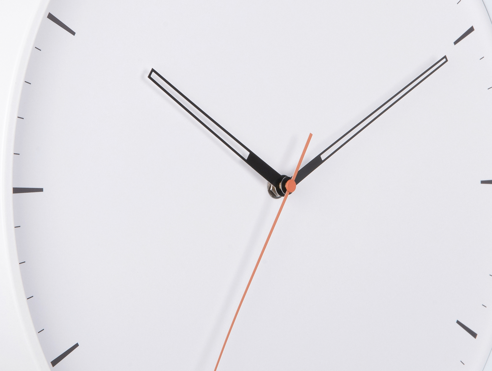 Wall clock Calm iron matt white