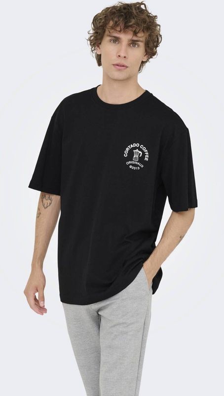 Onsnathan - T-shirts - Katoen - Korte Mouwen - Relaxed Fit - Bedrukt Detail