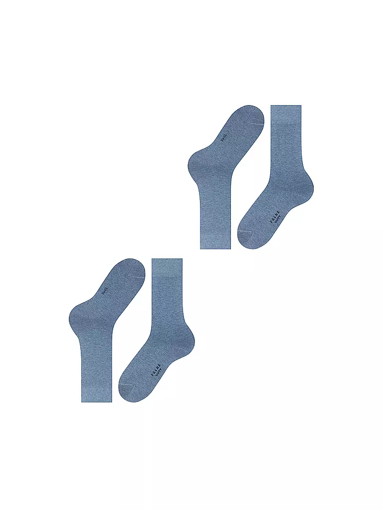 FALKE Socken 2er Pkg HAPPY light denim blau