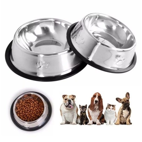 Alimentador de aço para cães MyPetCare, cinza